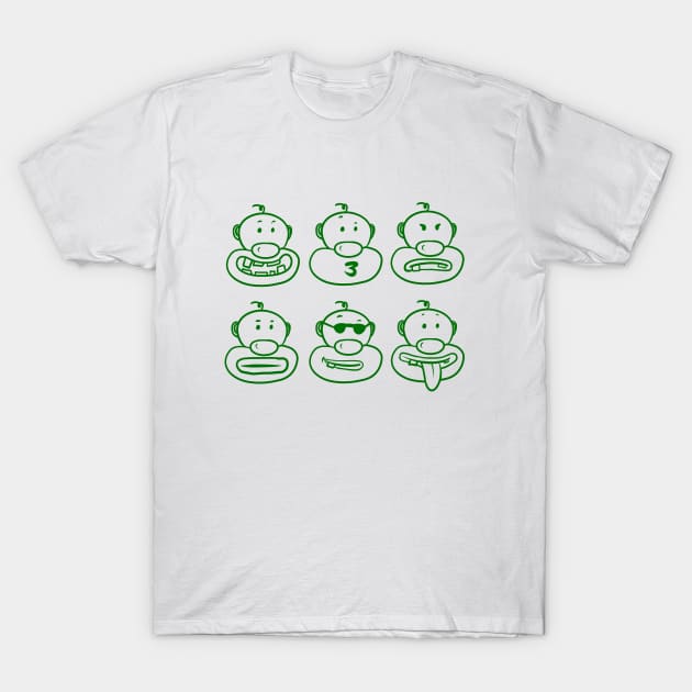 Crazy Emoticons T-Shirt by Loganue
